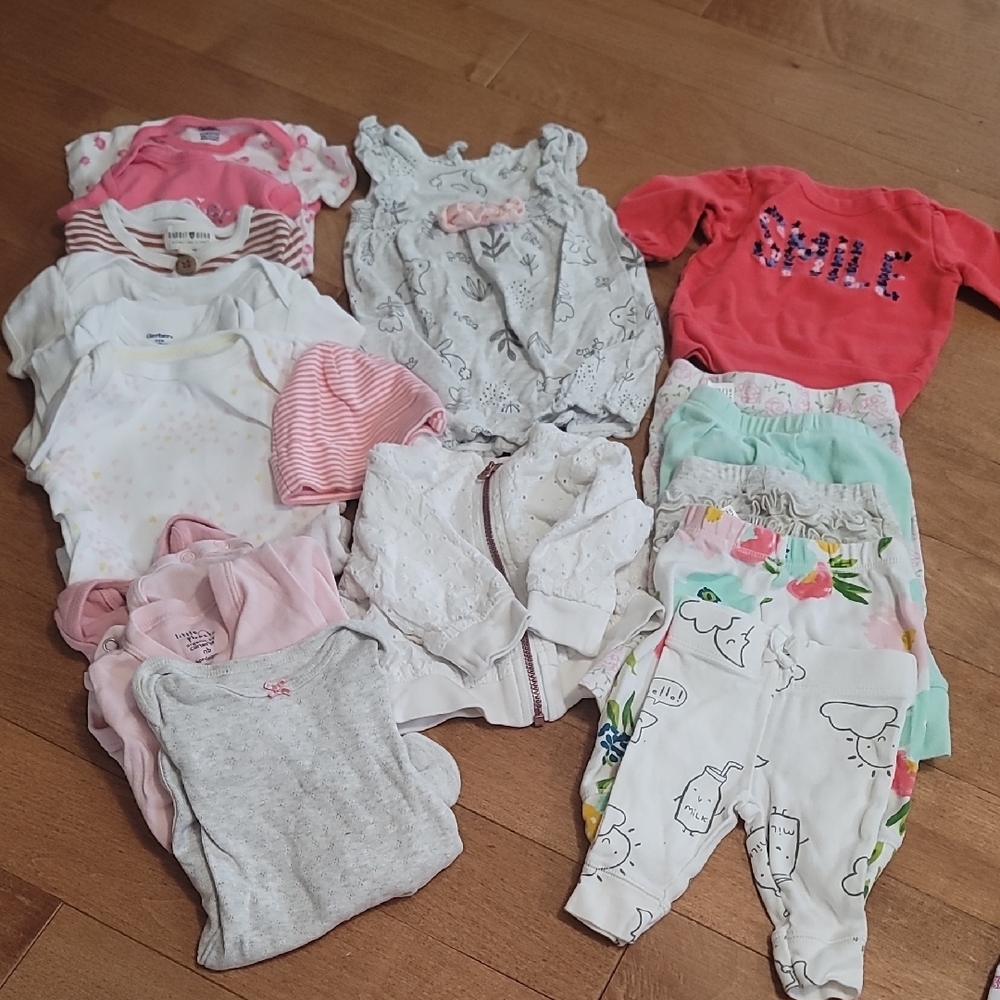 Pink and Gray Kids One Piece by Unknown Brand